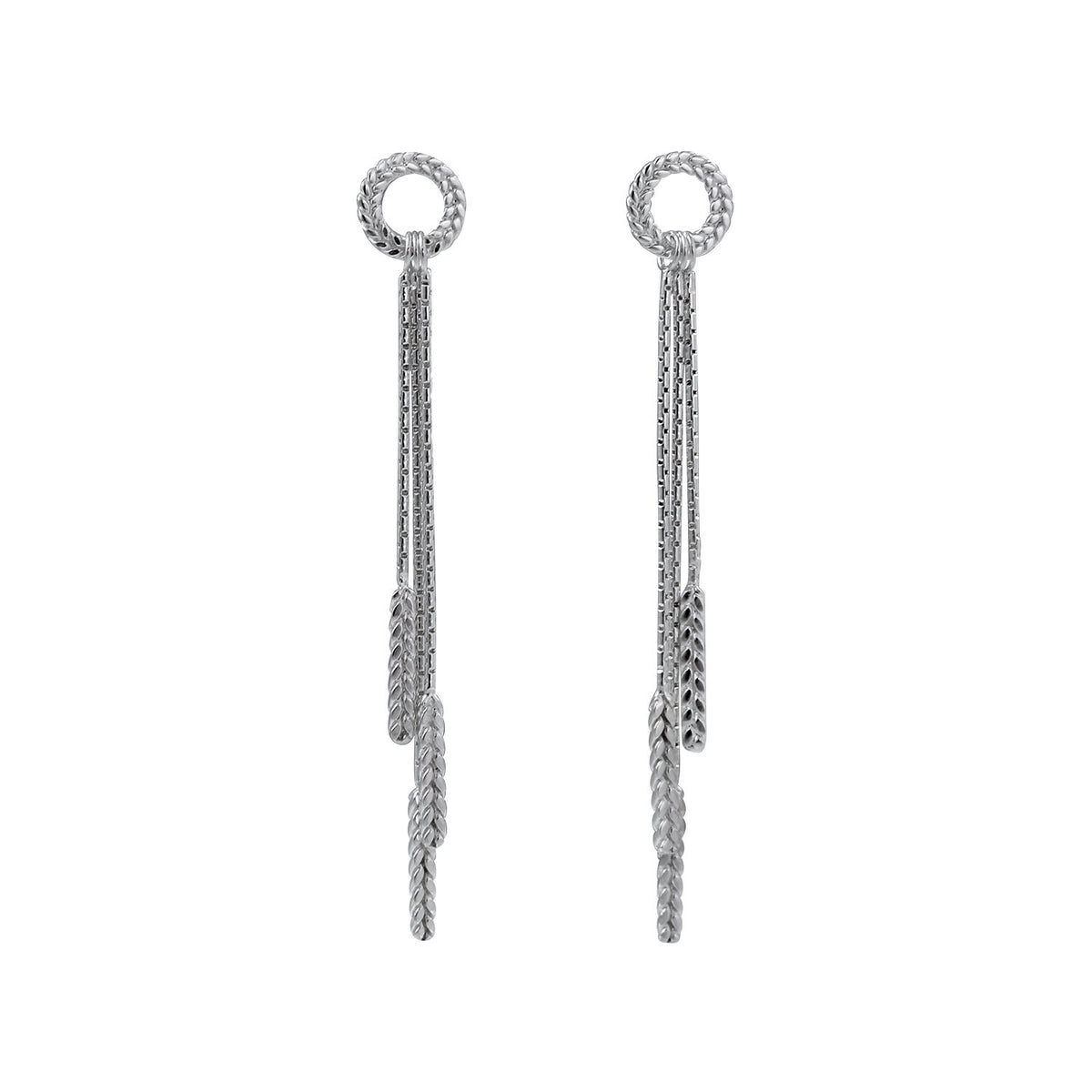 Silver Demeter Tassel Earrings — Cara Tonkin