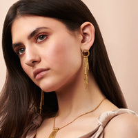 Silver Demeter Large Tassel Earrings — Cara Tonkin