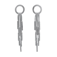 Silver Demeter Large Tassel Earrings — Cara Tonkin