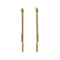 Gold Demeter Double Drop Earrings — Cara Tonkin
