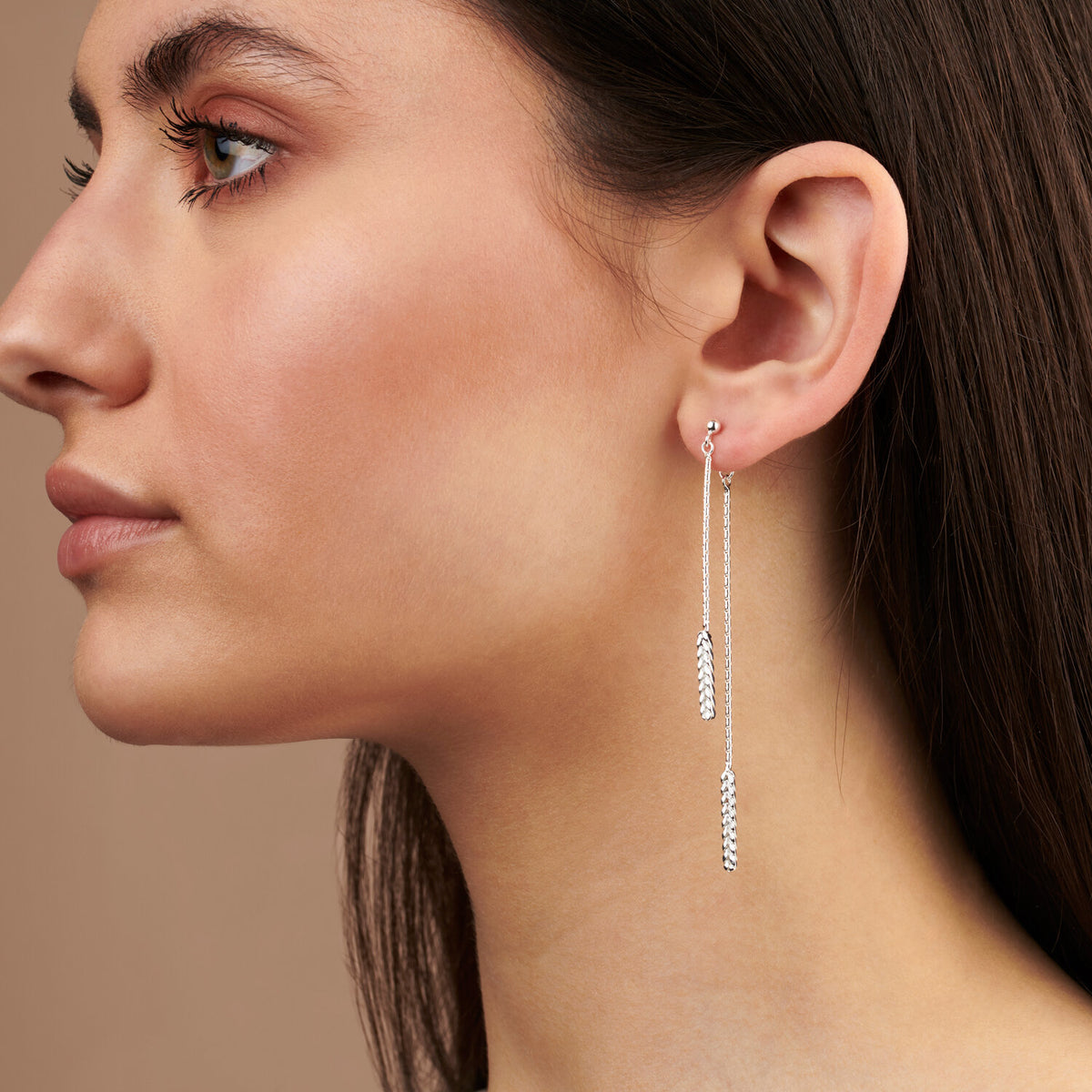 Silver Demeter Double Drop Earrings — Cara Tonkin