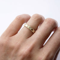 Gold Beaded Scallop Ring — Cara Tonkin
