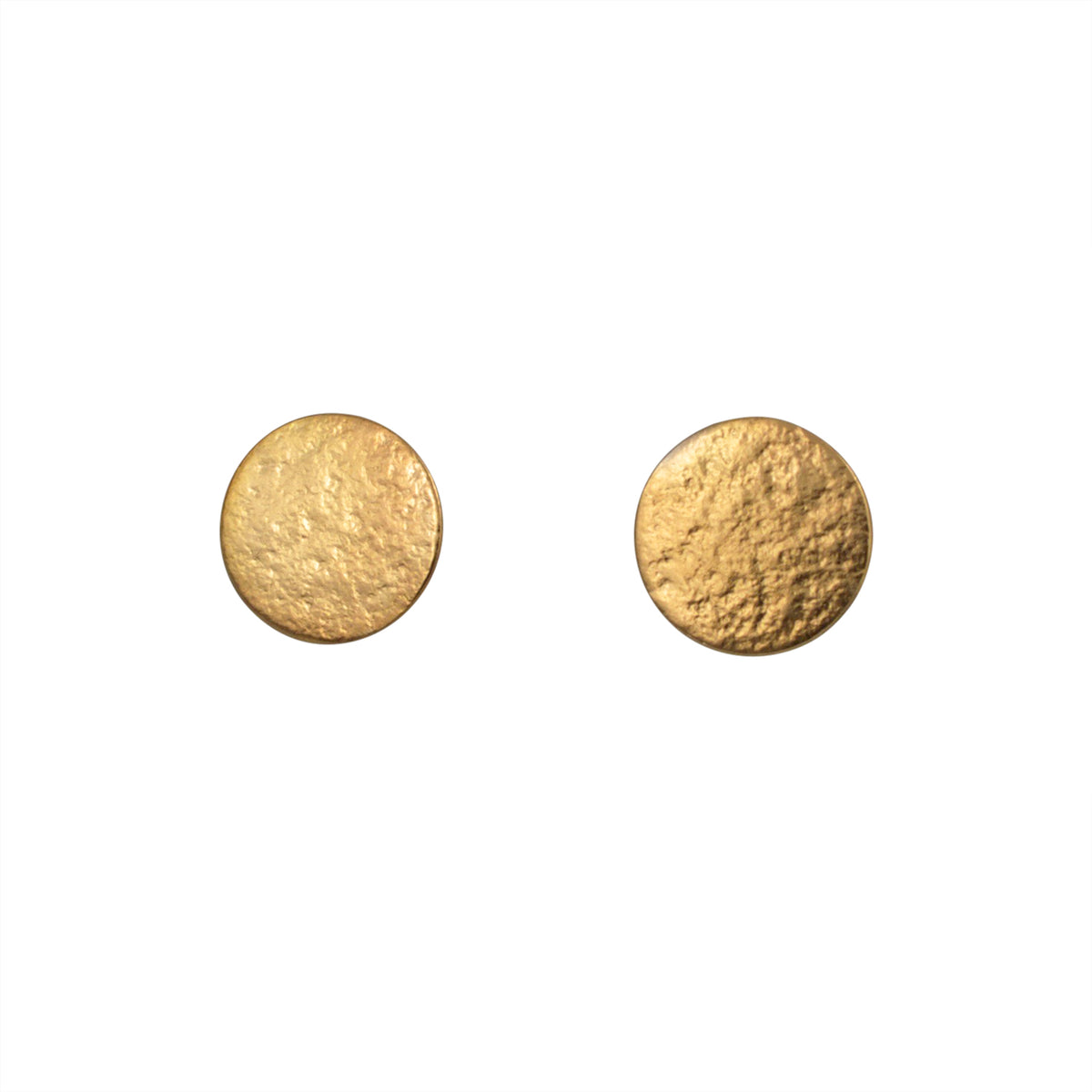 Gold large stud earrings