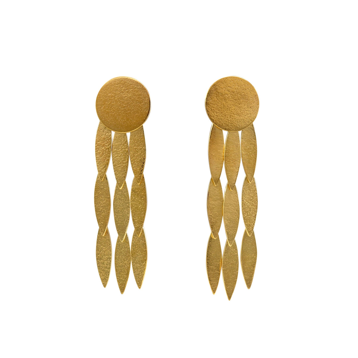 Gold Icarus Large Sun Drop Earrings  — Cara Tonkin
