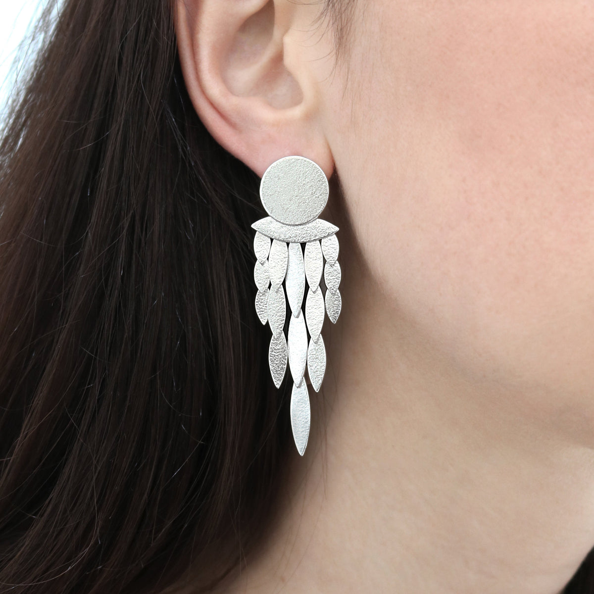 Silver Icarus Waterfall Earrings  — Cara Tonkin