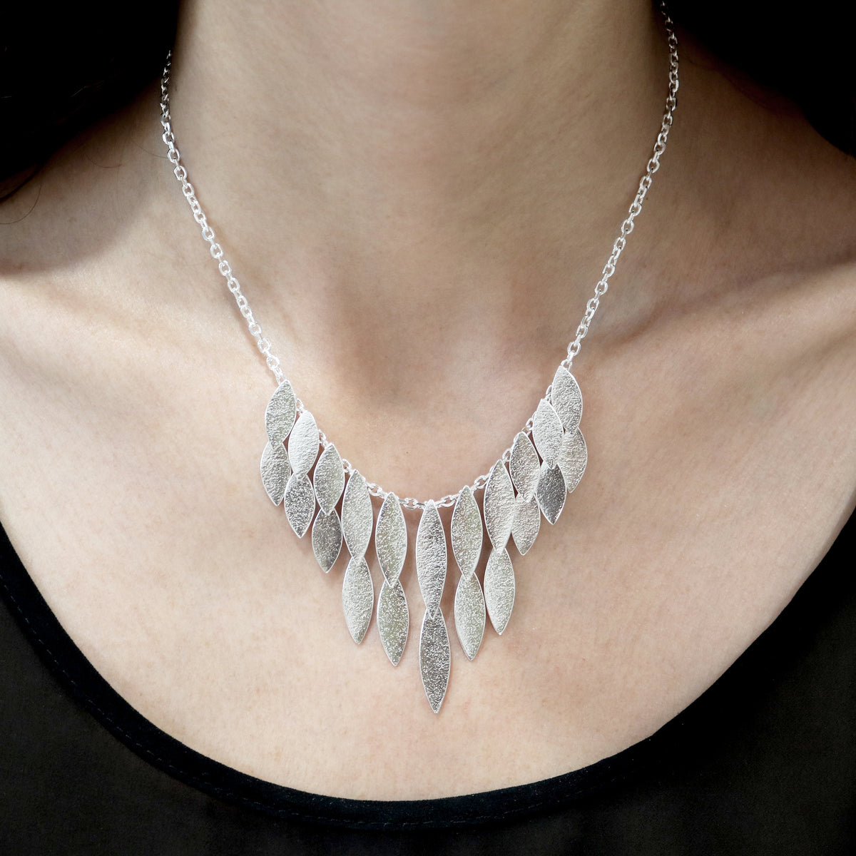 Silver Icarus Large Waterfall Necklace  — Cara Tonkin