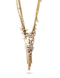 The Pearl & Gold ‘V’ Tassel Necklace - IndependentBoutique.com