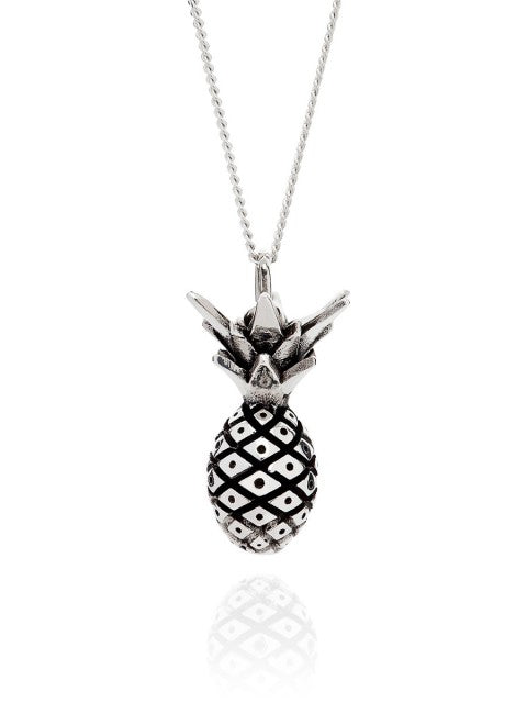 Miami Pineapple Necklace - Silver - IndependentBoutique.com