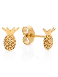 Miami Pineapple Stud earrings - Gold vermeil - IndependentBoutique.com