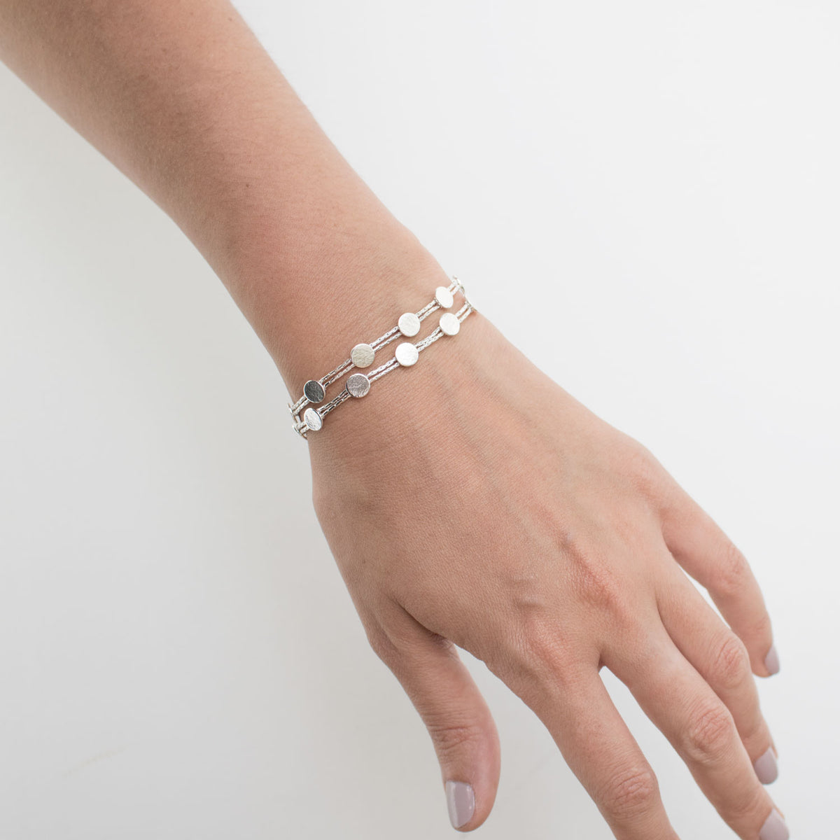 Silver Paillette Wrap Bracelet/Choker — Cara Tonkin