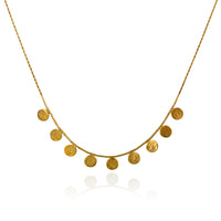 Gold Paillette Short Necklace — Cara Tonkin