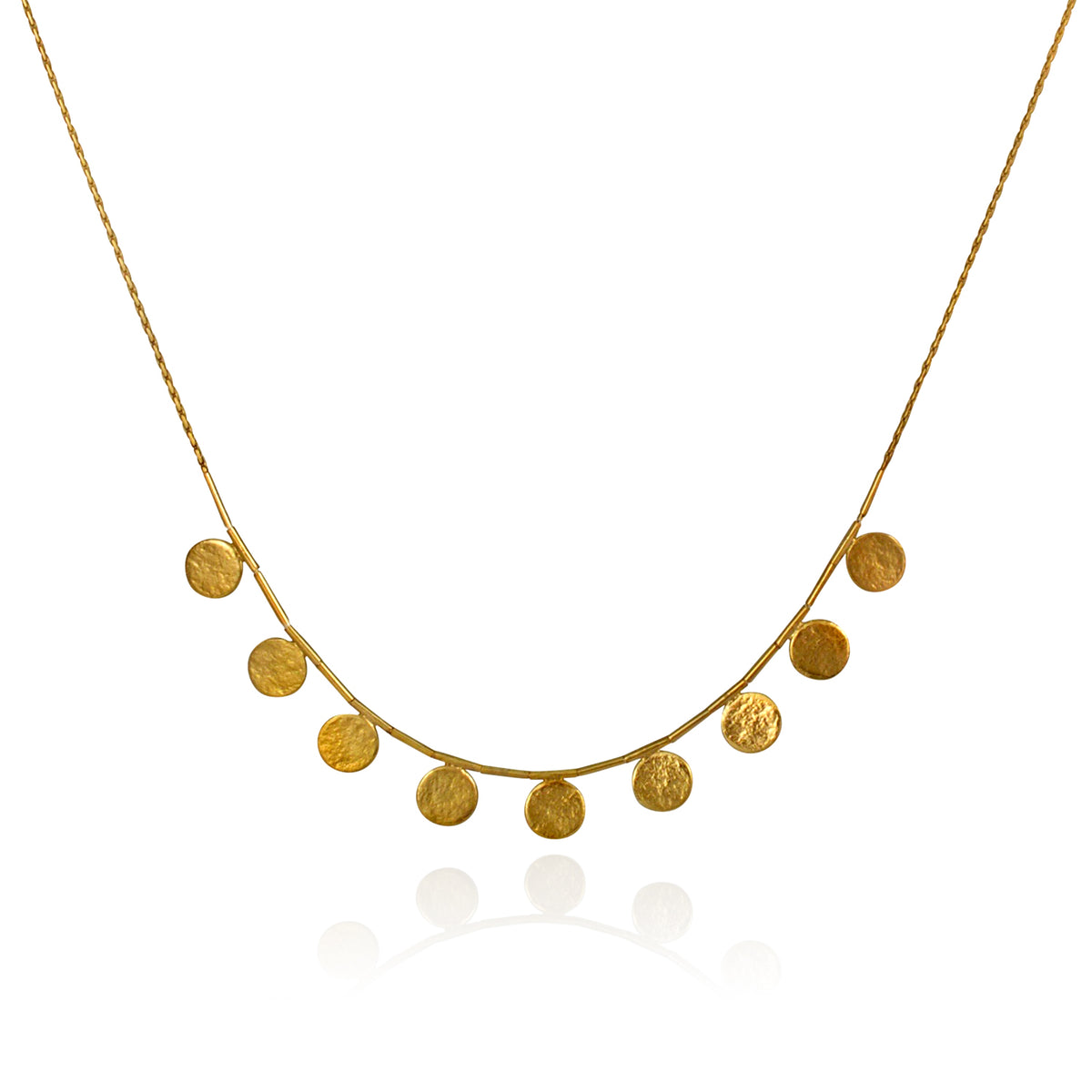 Gold Paillette Short Necklace — Cara Tonkin