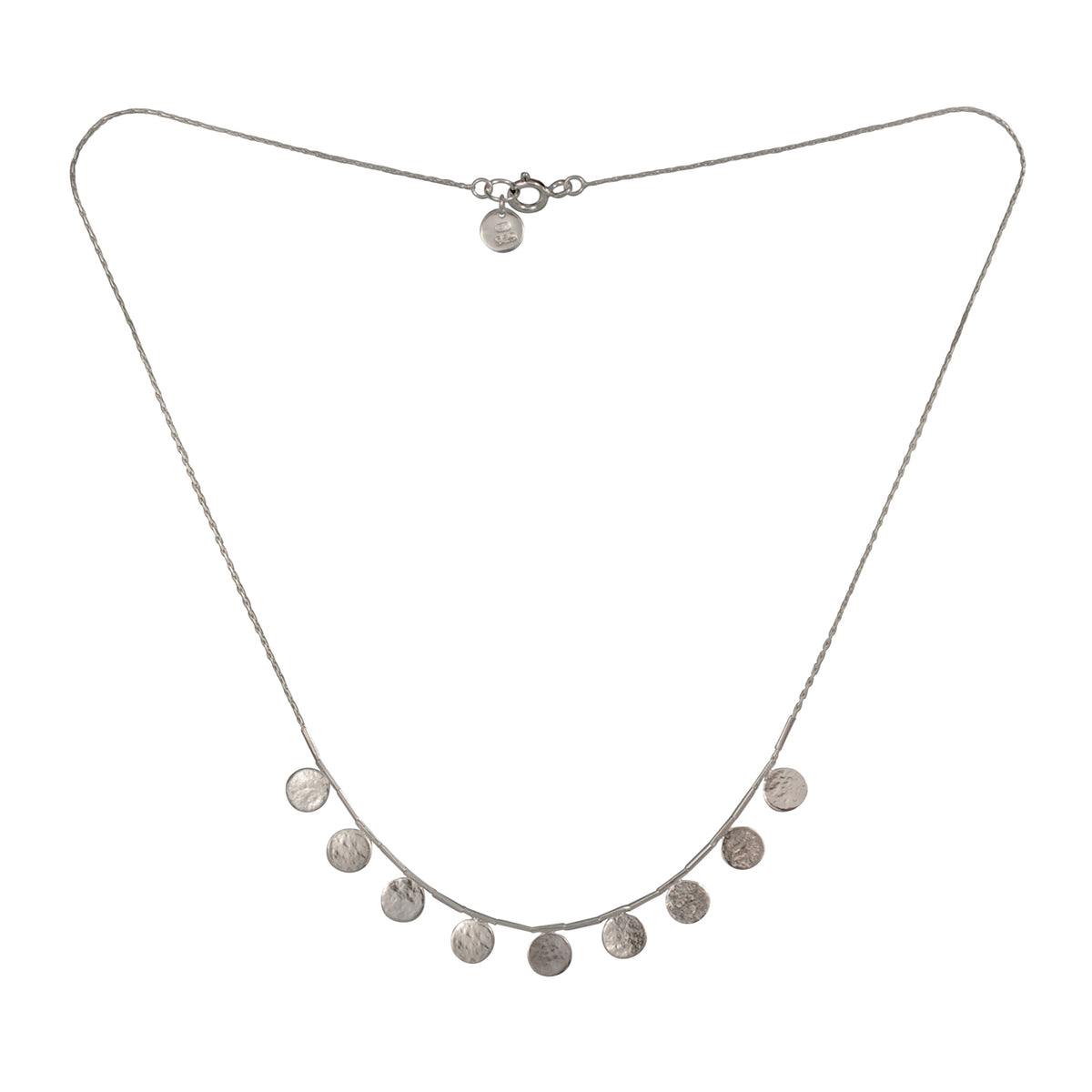 Silver Paillette Short Necklace — Cara Tonkin