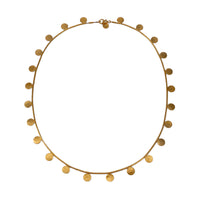 Gold Paillette Disc & Bead Necklace  — Cara Tonkin