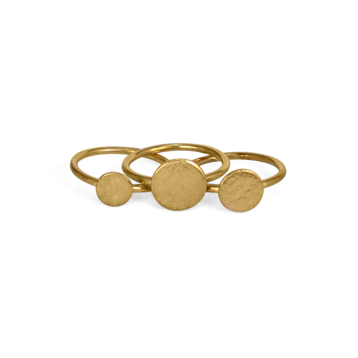 Gold Paillette Stacking Ring Set — Cara Tonkin