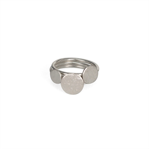 Silver Paillette Stacking Ring Set — Cara Tonkin