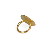 Gold Paillette Large Disc Ring — Cara Tonkin