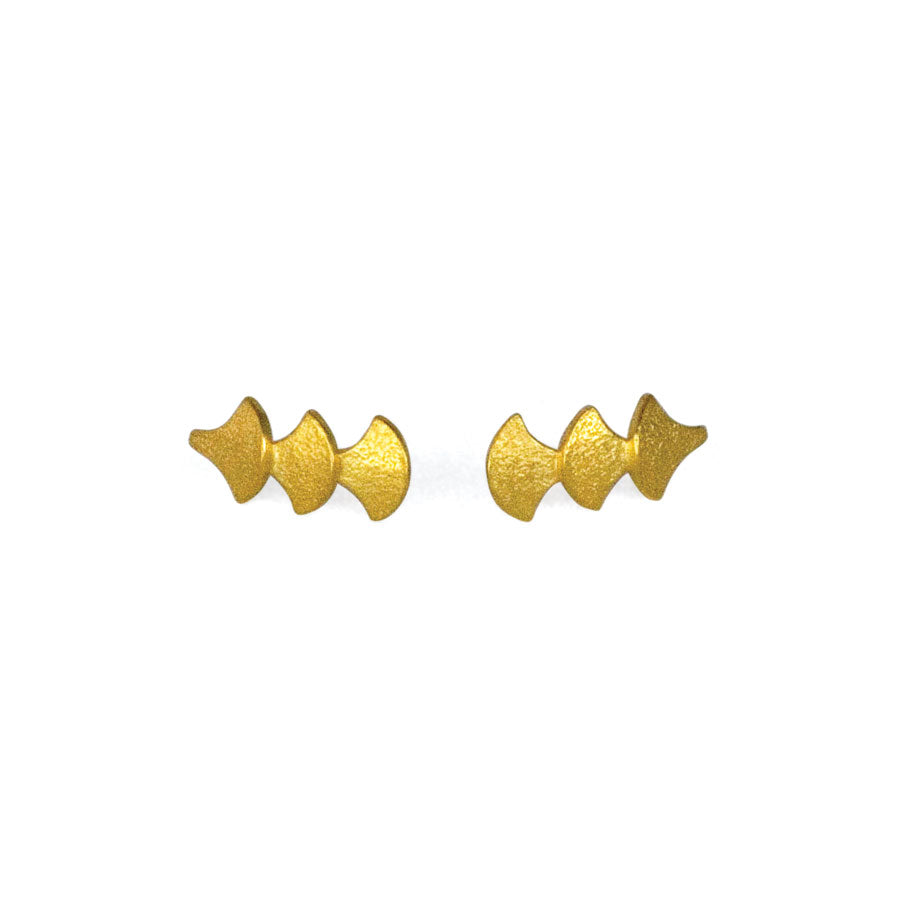 Gold Siren Song Stud Earrings — Cara Tonkin