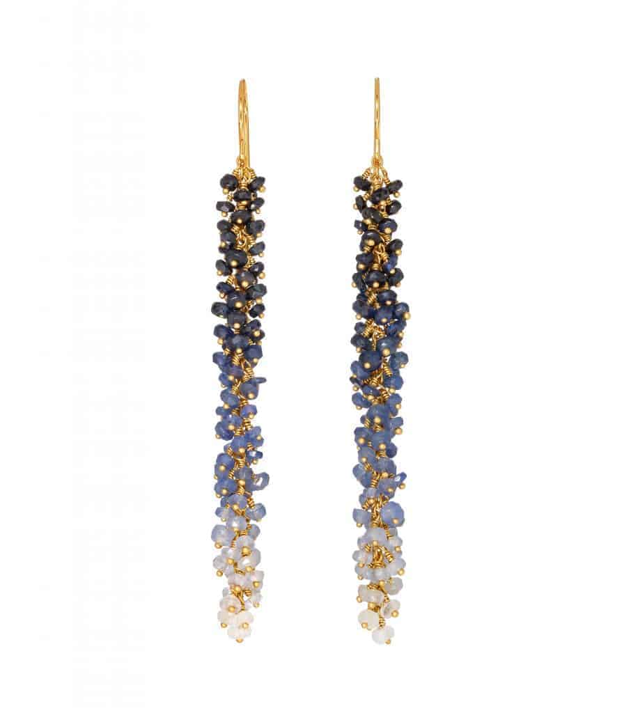 Kate Wood Sapphire & Gold Vermeil Ombré Earrings