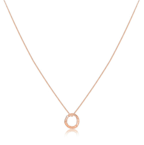 Rose Gold Karma Circle Necklace - IndependentBoutique.com
