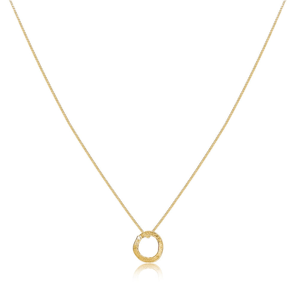 Gold Karma Circle Necklace - IndependentBoutique.com