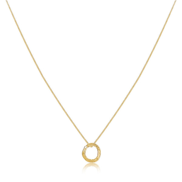 Gold Karma Circle Necklace - IndependentBoutique.com