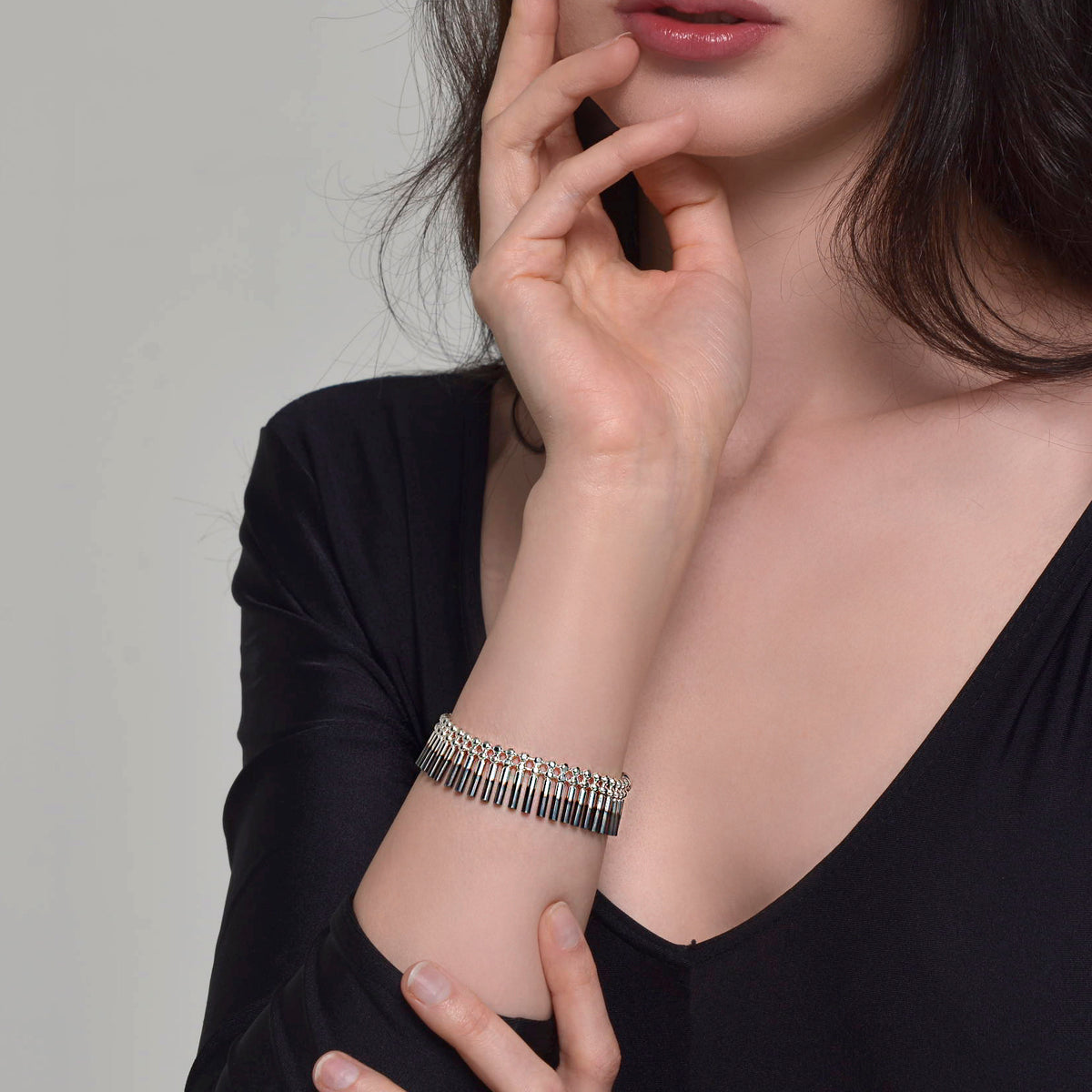 Silver Theda Cleo Interchangeable Bracelet/Necklace — Cara Tonkin