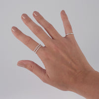 Silver Theda Skinny Stripe Ring — Cara Tonkin