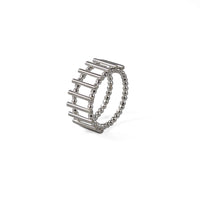 Silver Theda Medium Stripe Ring — Cara Tonkin