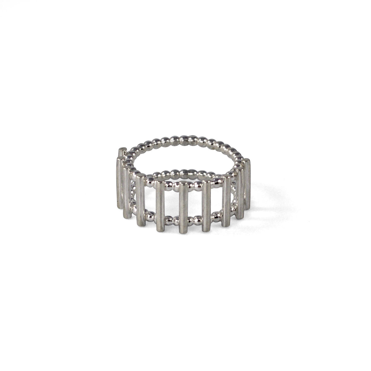 Silver Theda Medium Stripe Ring — Cara Tonkin