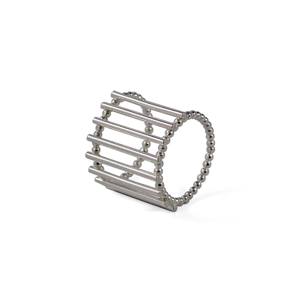 Silver Theda Wide Stripe Ring — Cara Tonkin