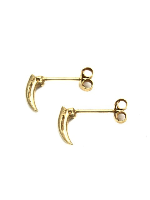 Tiny Claw Earrings - Gold - IndependentBoutique.com