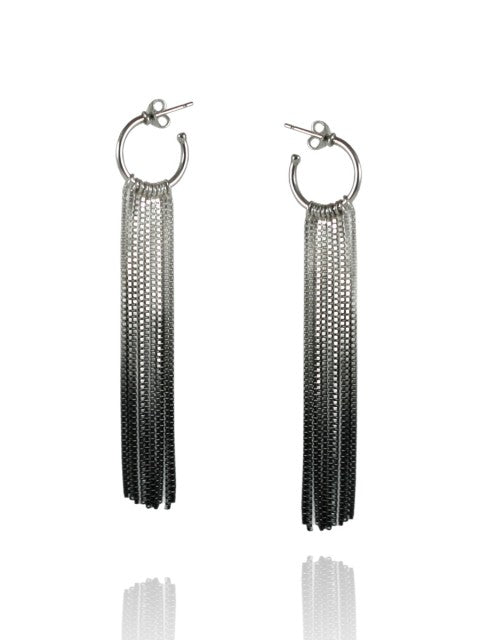 Silver Vesper Hoop Earrings - IndependentBoutique.com
