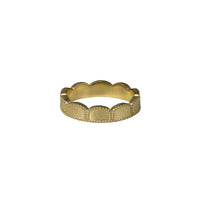 Gold Beaded Scallop Ring — Cara Tonkin