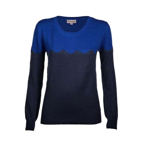 Blueberry & Navy Chunky Cashmere Jumper - IndependentBoutique.com