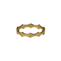 Gold Double Edge Scallop Ring — Cara Tonkin