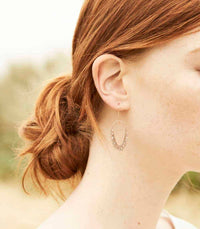 Kate Wood Labradorite & Rose Gold Vermeil Loop Earrings