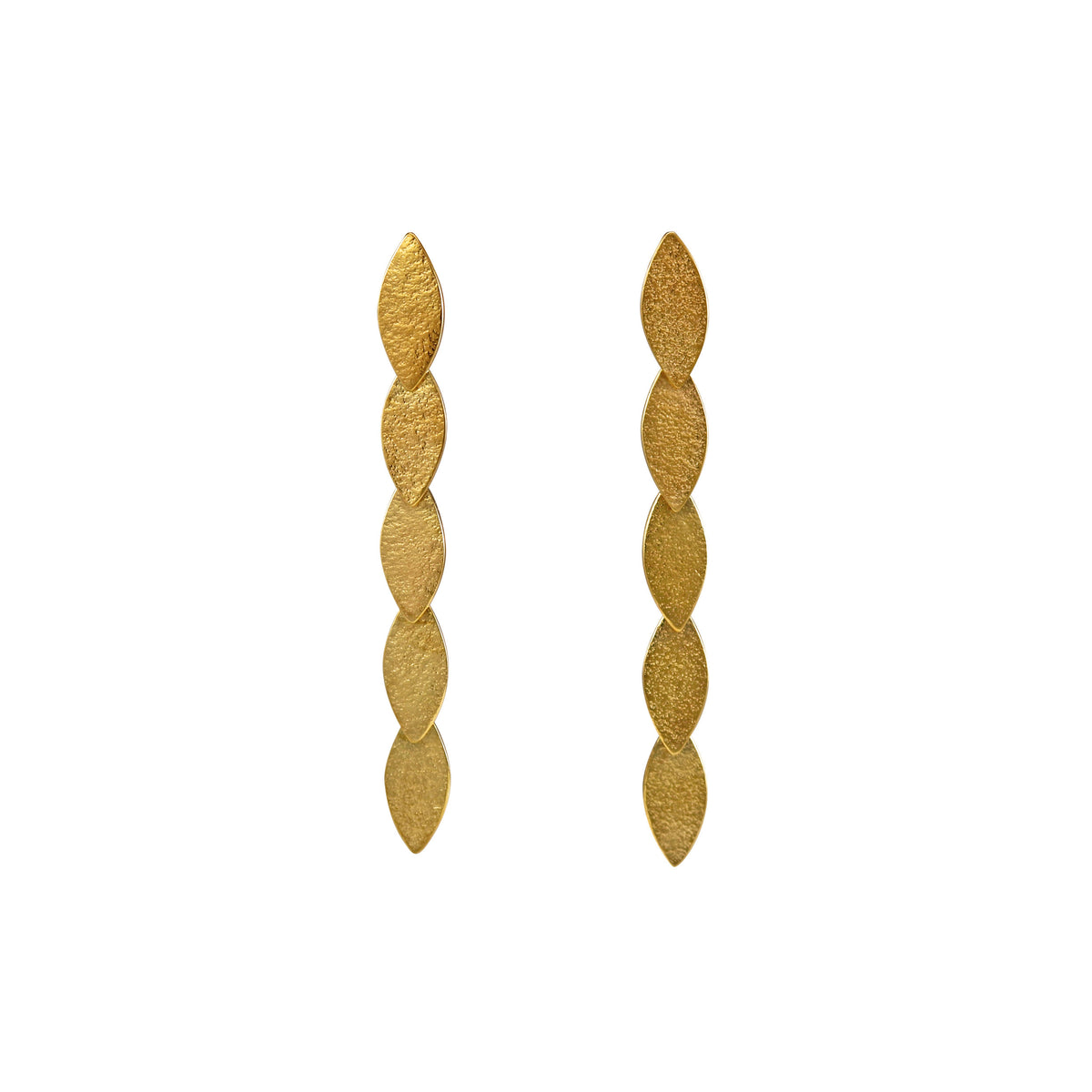 gold drop earrings by Cara Tonkin