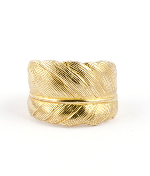 Gold Feather Ring 9ct : Take Flight - IndependentBoutique.com