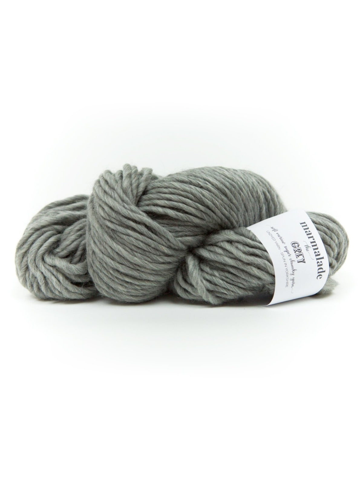 grey undyed merino chunky wool hank from marmalade