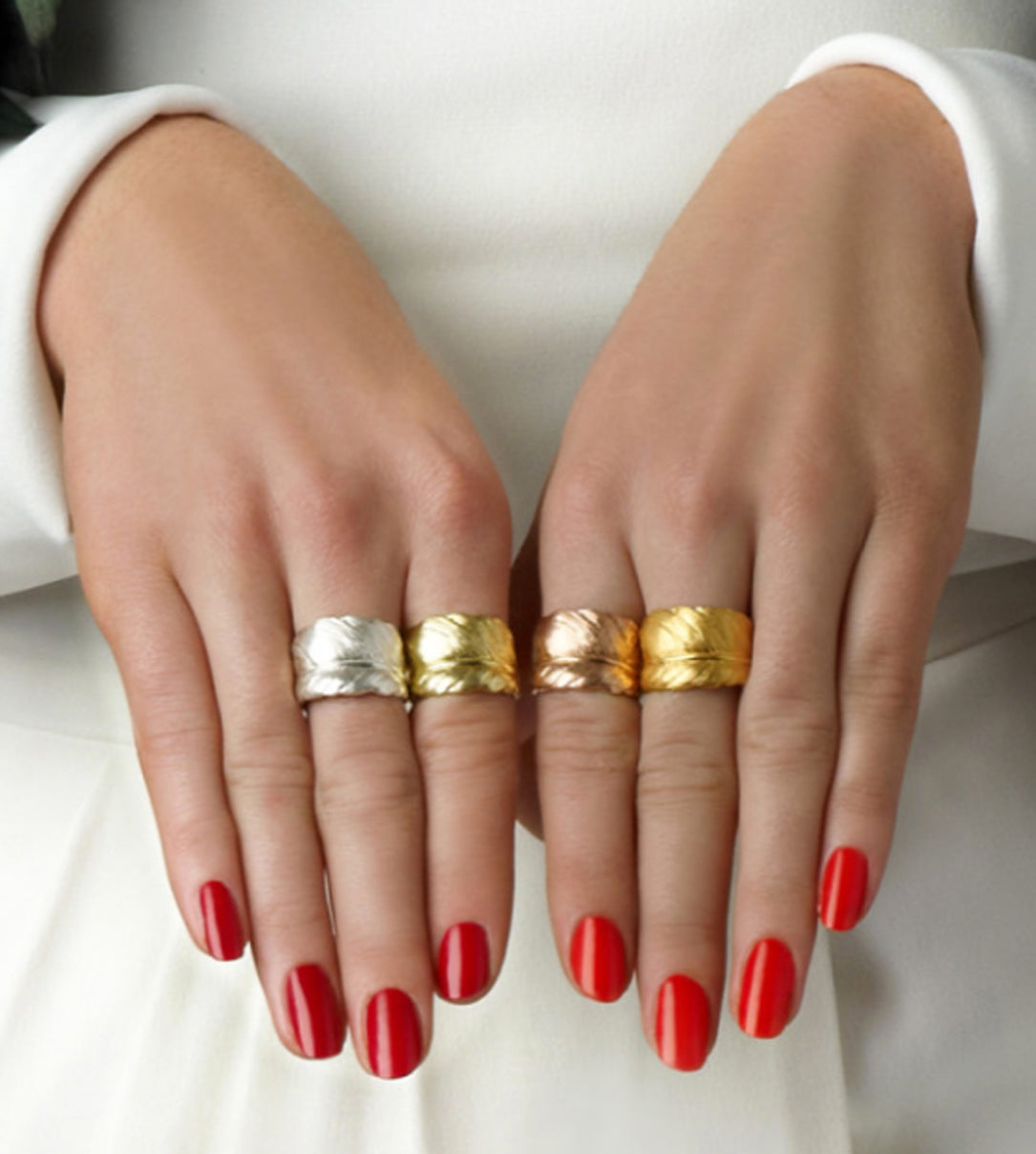 Gold Plated Feather Ring : Take Flight - IndependentBoutique.com