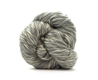humbug, grey and off white undyed merino chunky wool rolled hank from marmalade