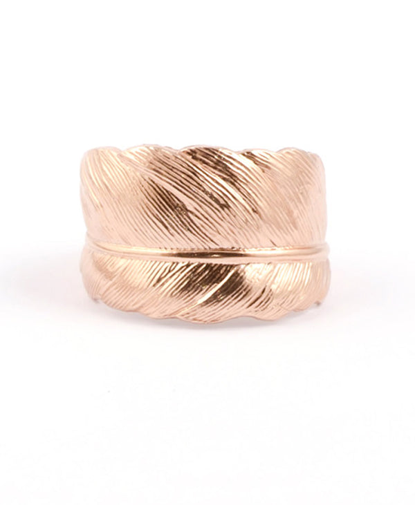Rose Gold Feather Ring 18ct : Take Flight - IndependentBoutique.com