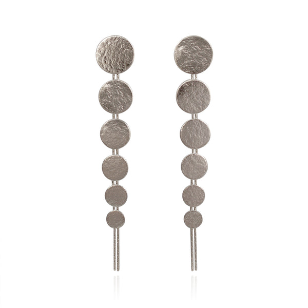 Silver Large Drop Earrings by Cara Tonkin