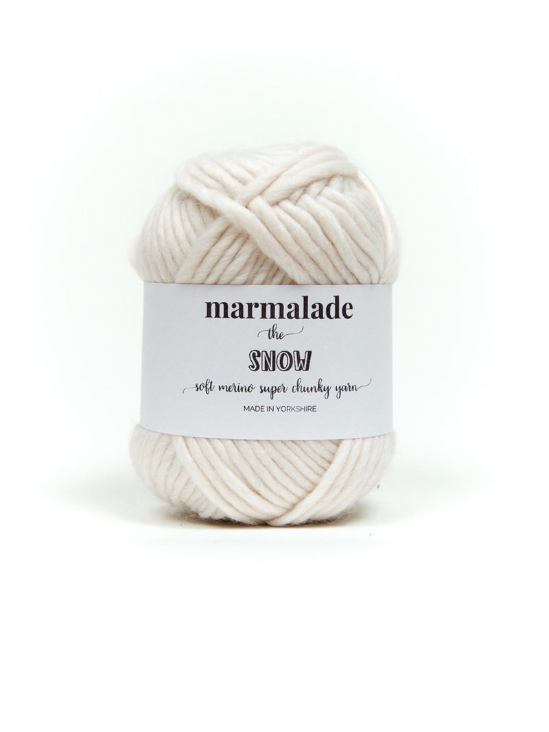 Snow white merino super chunky yarn from marmalade