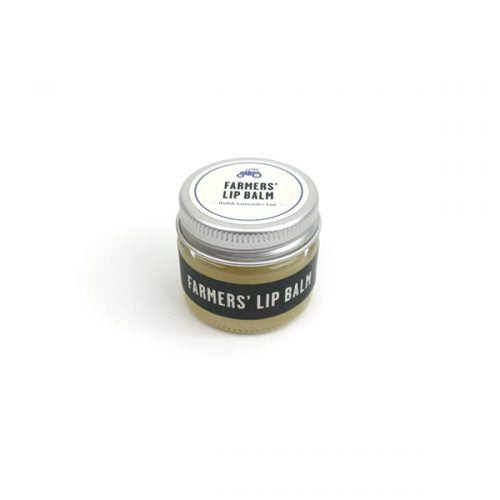 Farmers lavender lip balm in glass jar with aluminium lid