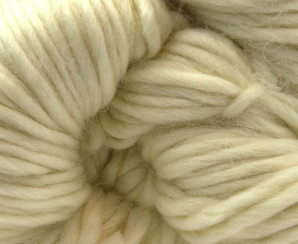Off white undyed merino chunky wool close-up by marmalade